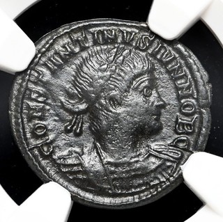 ROMAN EMPIRE. Constantine II AD 337 340. Æ Nummus Trier NGC Certified