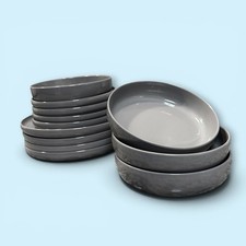 Alma 12Pc Stoneware Dining Set Plates & Bowls Service for 4 Open Box