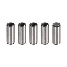 M4 Internal Thread Dowel Pin 5pcs 6x16mm Chamfering Flat Carbon Steel Pin