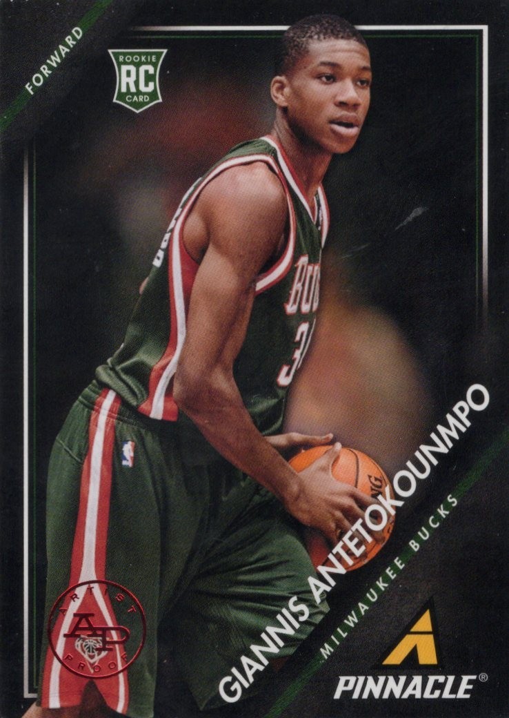 Giannis Antetokounmpo 2013-14 Pinnacle Artist Proof Red #5 Rookie RC
