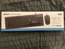 Inland USB Wired Keyboard and Mouse Combo IC210, Plug  Play, Ergonomic, Black