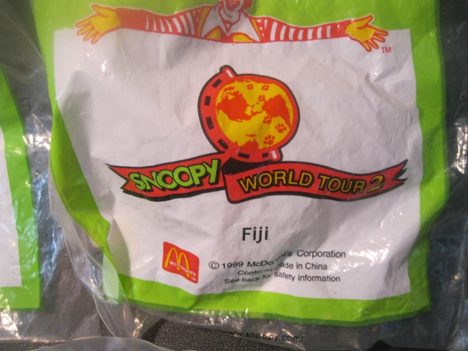 Snoopy World Tour "9 figuras diferentes" nuevo en paquete McDonald's/Asia 1999 Foto 2 de 4