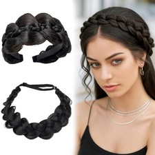 2 Pcs Braided Headbands for Women, Handmade Fashion Braid Headband with