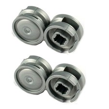 4 nuevas ruedas LEGO planas plateadas de 11 mm D x 6 mm con tapacubos lisa 93594 llanta tapacubos