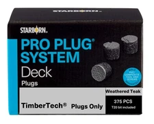 Pro Plug System for Timbertech Weathered Teak, 375 Plugs for 100 Sq Ft