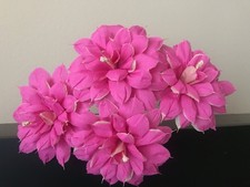 Set Of 6 Mexican Crep  Paper Flowers. 6   diameter approximately.