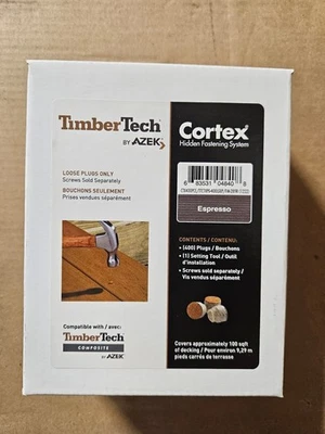 TimberTech Cortex Plugs, #CTX400PCE (400 Plugs Per Package) ESPRESSO  - Image 1 of 2