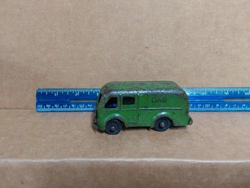 Marx train playset pressed steel green Gas van