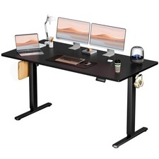 Electric Standing Desk 63x24" Height Adjustable Office Workstation Black