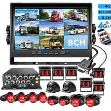 4G 8Ch 10" Monitor GPS MDVR 1080P Backup Camera For Truck Remote app Monitoring