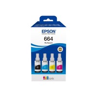 Epson Ecotank 664 4Er-Pack Schwarz Magenta Cyan Gelb Original TintenbehäLter