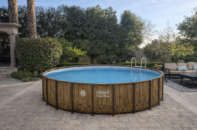 #ad Coleman Power Steel 22 ft. x 52 in. Round Metal Frame Above Ground Pool Set $889.99