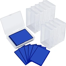 36 Pcs Playing Card Cases Plastic Trading Card Deck Holders Clear Empty Storage 