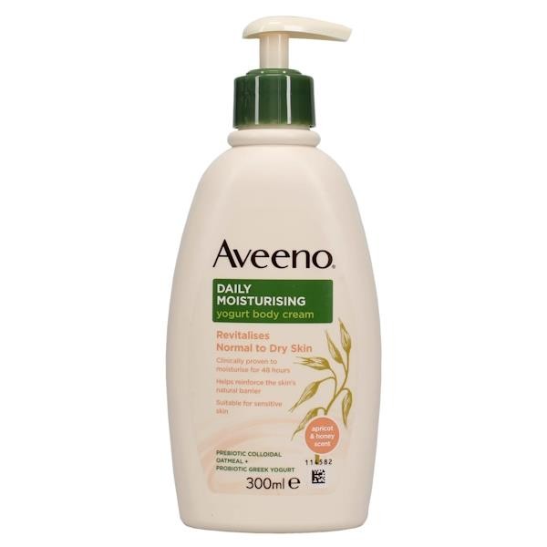 Aveeno Daily Moisturising Yogurt Body Cream, Apricot & Honey Scent 300ml - Image 9