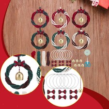 DIY Christmas Wreath Kit Xmas Tree Ornament Hanging Ornament Pendant for Holiday