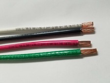 125' EA THHN THWN 4 AWG GAUGE BLACK WHITE RED COPPER WIRE  125 4 AWG GREEN