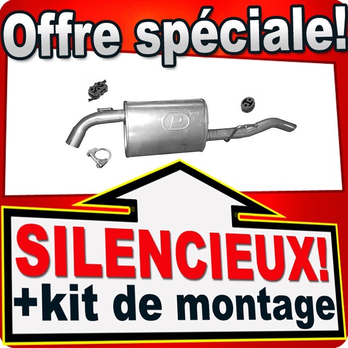Silencieux arriere Fiat Tipo II 1.6 D pour remplacement echappement use 2016