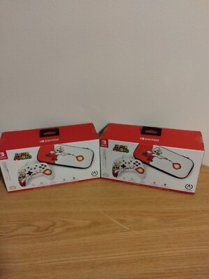 Enhanced Wired Controller And Slim Case: Fire Mario (2 Pack)