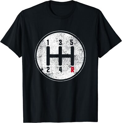 NEW LIMITED 5 Speed 12345R Manual Transmission Stick Driving Car Guy T-Shirt
