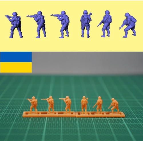 1/144 Ukrainian Soldiers in action (fine detail 6 figures) Resin Kit - Picture 2 of 2