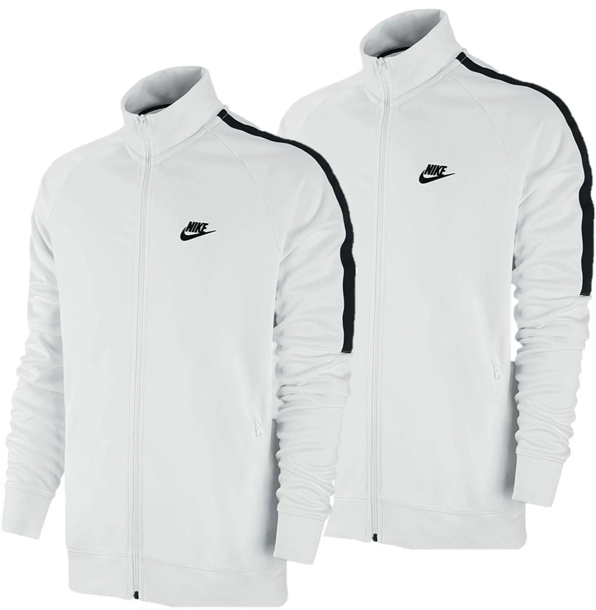 Nike track jacket clearance white