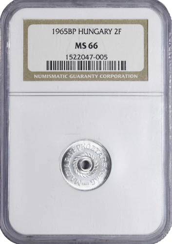 1965 BP Hungary 2 Filler MS66 NGC UNC KM# 546 Key Date! 540k minted!