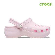 NEW CROCS Classic Platform Pearl Clog 211231 Pink Milk