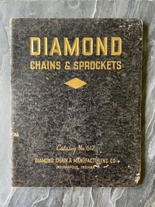 1937 Diamond Chain Co. Roller Chains & Sprockets Old Tool Catalog Machine Indy