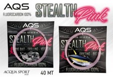 MONOFILO PESCA STEALTH PINK FLUOROCARBON AQS FILO DRIFTING TRAINA VERTICAL ROSA