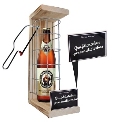 Erdinger Weißbier - Personalisierbares Geschenk - Eiserne Reserve Gitterkäfig 
