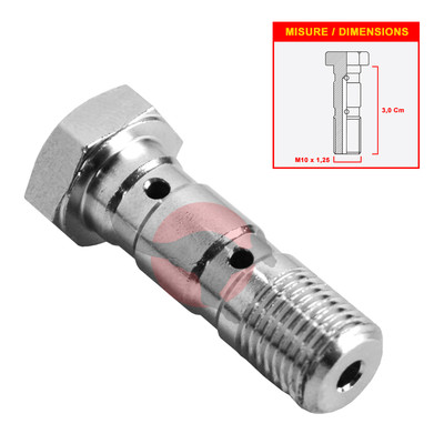 Bolt Perforated Double M10x1 25 Allegri for Pump/caliper/fittings 
