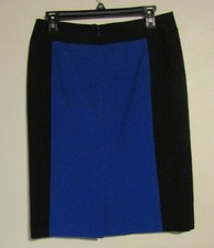 NINE WEST WOMANS SIZE 4 BLACK/BLUE GETAWAY DESIGNER DRESS/CASUAL SKIRT NWT