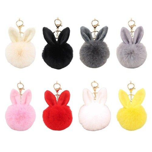 Plush Toy Bag Pendant Rabbit Ear Toy Keychain Ornament Bag Charm ...