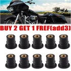 M5 Rubber Motorcycle Wellnut Metric Windscreen well Nuts Brass Nuts #M5 Wellnuts