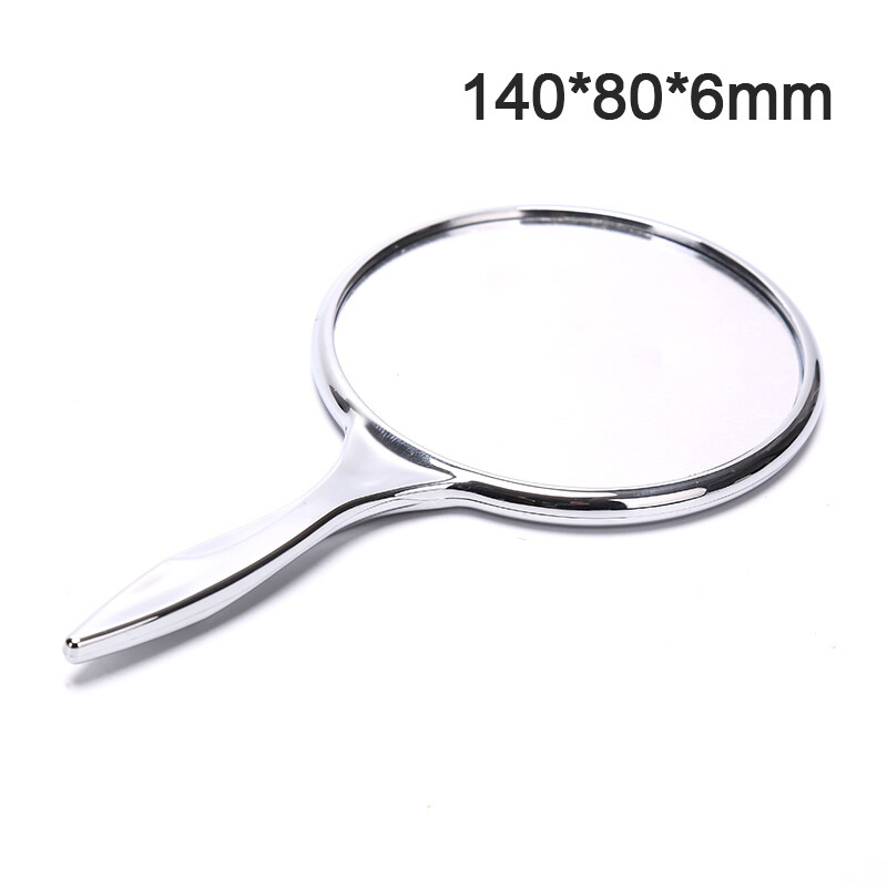 Portable Double-Sided Makeup Mirror with Metal Round Case and Pocket Mirror-image