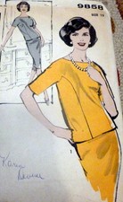 LOVELY VTG 1960s DRESS Sewing Pattern 12/32