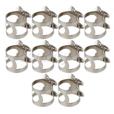 10 Pieces Nickel Plated Clarinet with Double Screws Adjust Mouthpiece Ligature