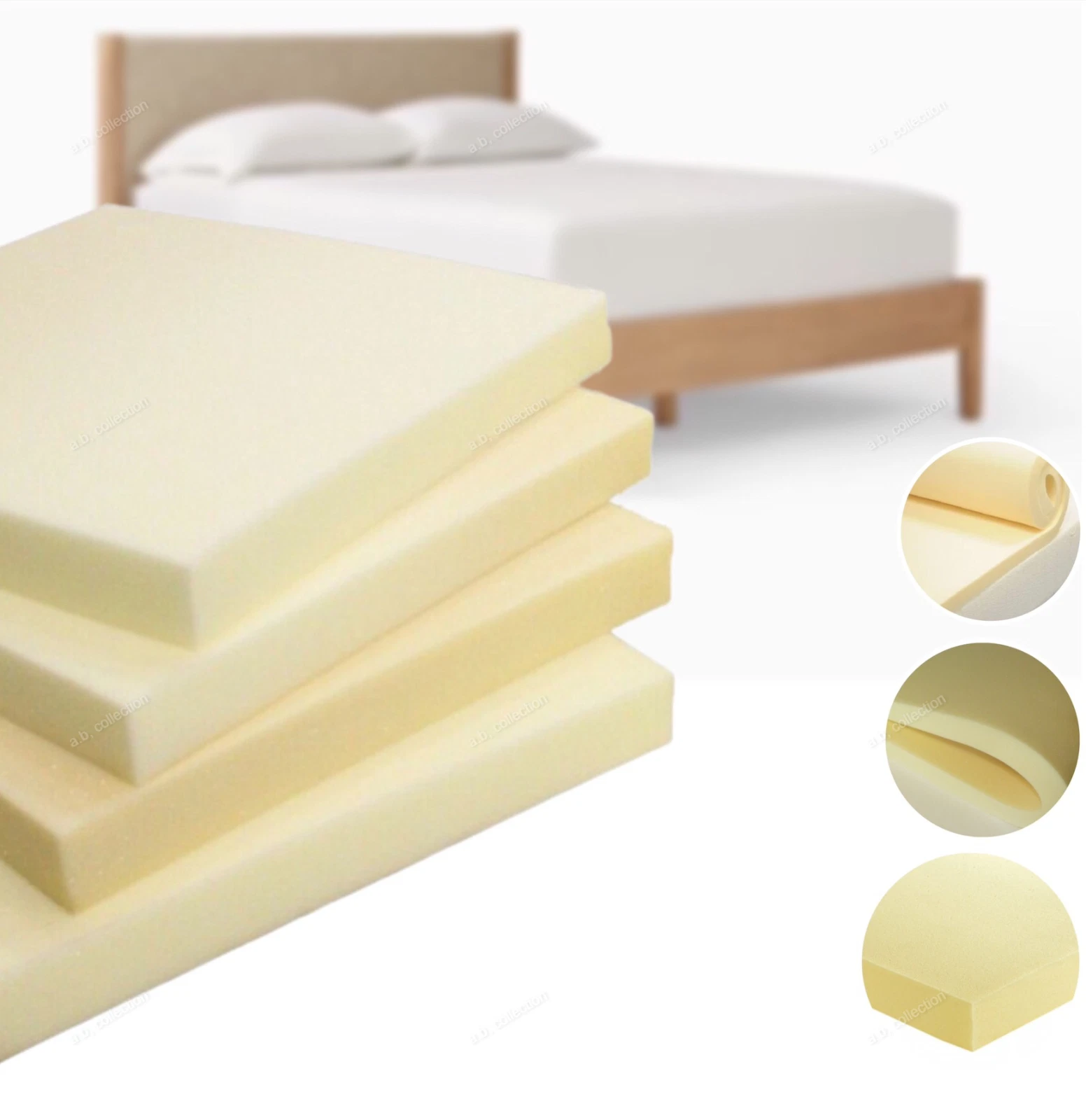 CAMPER VAN MEMORY FOAM FULL CARVAN CUSHION MATTRESS TOPPER SOFT CUT TO ANY SIZE