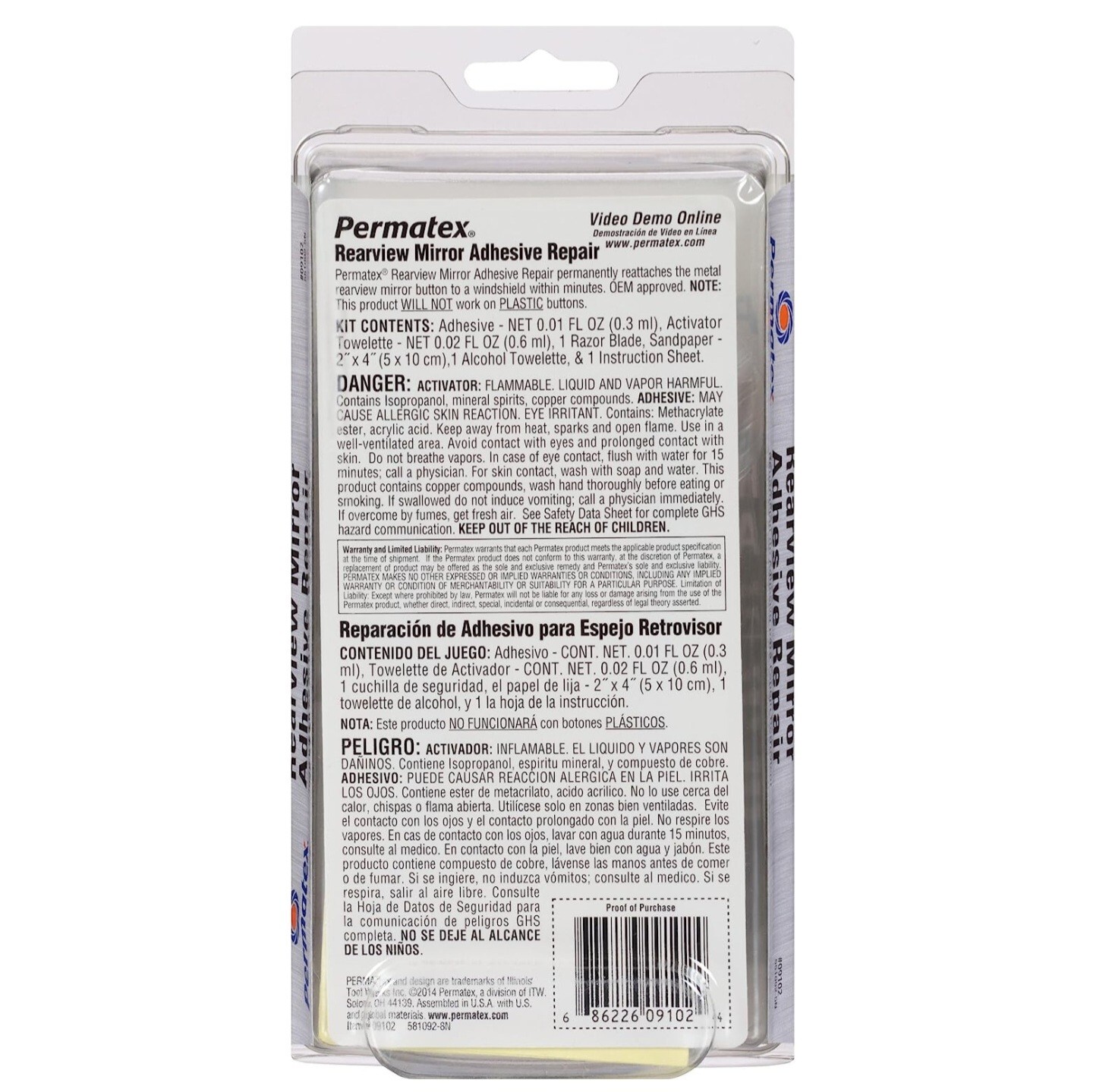 Permatex Rearview Mirror Adhesive Kit eBay