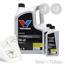 Valvoline SynPower MST C3 5W40 Car Engine Oil Service Kit / Pack 7 LITRES 7L 8.99 per litre