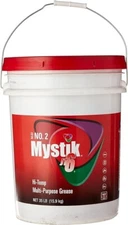 Mystik JT-6 Hi-Temp Multi-Purpose Red #2 Grease; 5 Gallon Pail; 35 LBS