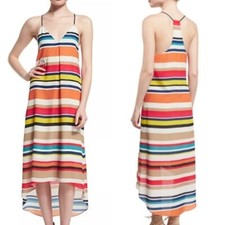 Alice + Olivia | Cortes Striped Racerback Midi Slip Dress