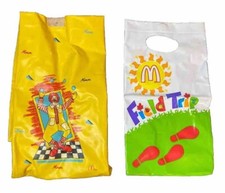 McDonalds Vinyl Plastic Happy Meal Lunch Bag Set Of Two Vintage 80s 90s