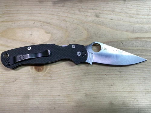 Spyderco Paramilitary 2 52100 Blade Peel-Ply Carbon Fiber Handle Limited Run