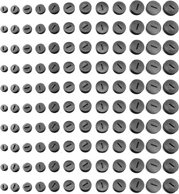 Carbon Brush Cover 24PCS 12Size Black Plastic Carbon Brush Holder Caps with Slo