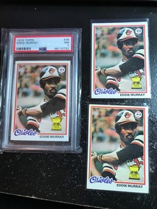 1978 topps Eddie Murray 3 card rookie lot #36 psa 7 nm, 2 ...