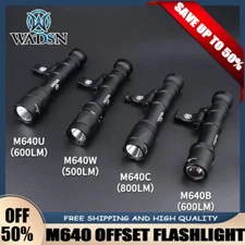 WADSN M640 Offset Flashlight M-LOK KEYMOD Rail Tactical Scout Light Hunting Lamp