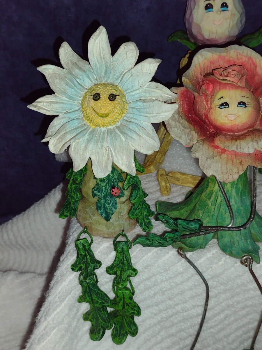 Vintage 1980's Anthropomorphic Flower Shelf Sitters set of 6 | eBay