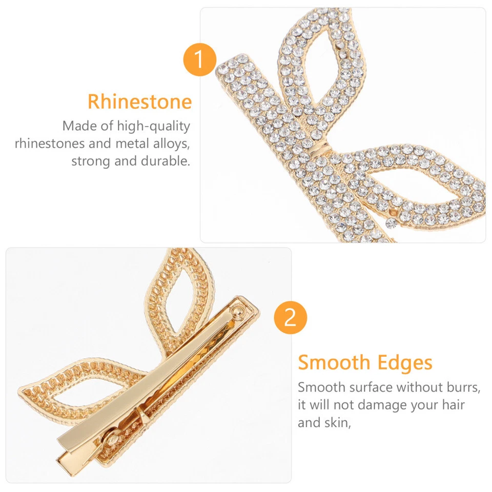 Pinzas para el cabello de perlas con flores de garra para el cabello de cocodrilo de lujo pasador de estrás Foto 4 de 4