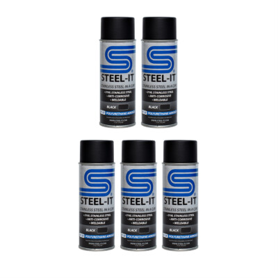 Steel-it 1012B Black Polyurethane Stainless Steel Spray 14oz Can (Pack of 5)